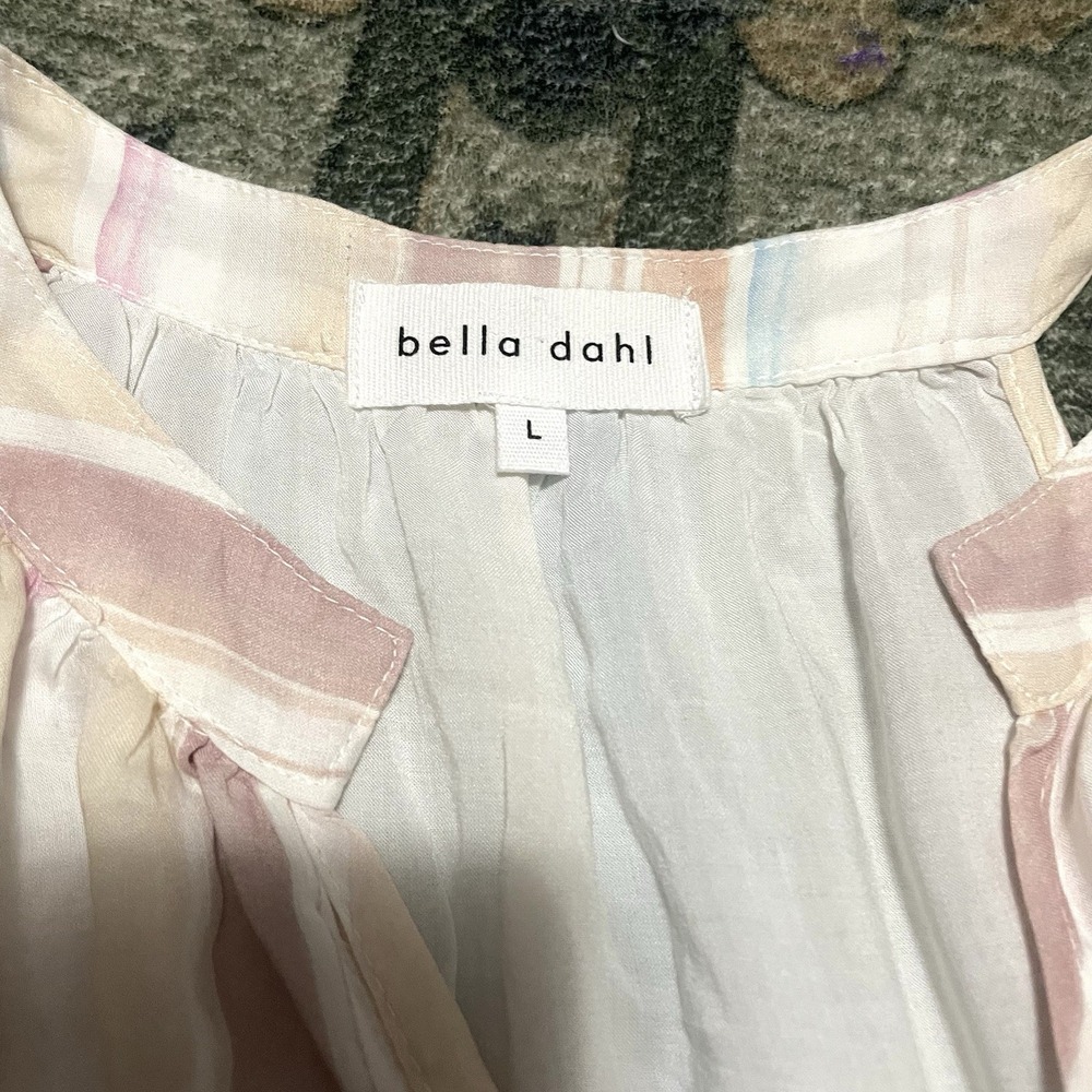 Bella Dahl Halter Mini Dress in Desert Horizon Stripe Size L‎ Beachy Coastal - Picture 11 of 15